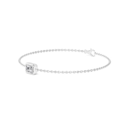 White Gold / 1.00ct Lab Grown Diamond Chain Bracelet