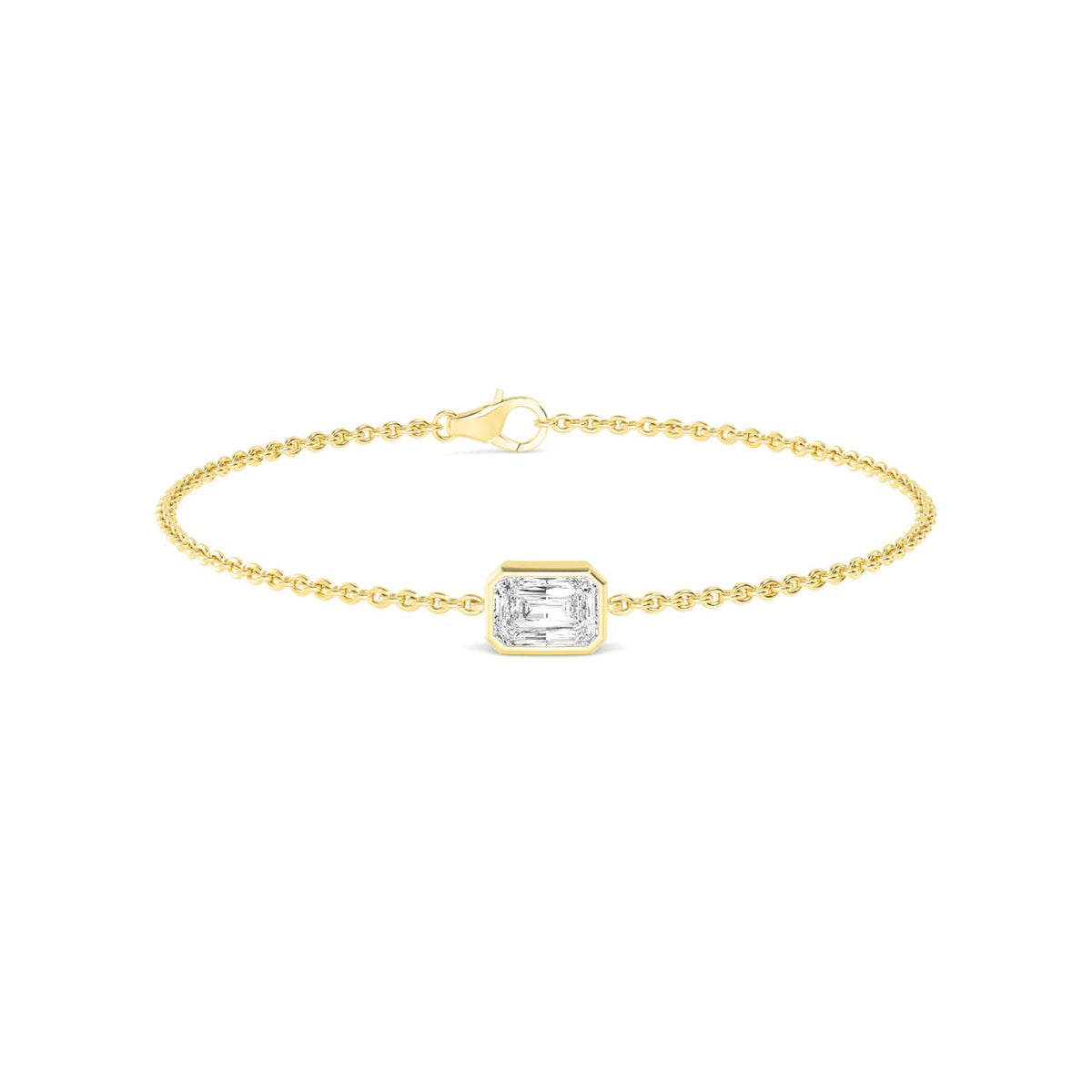 Yellow Gold / 1.00ct Lab Grown Diamond Chain Bracelet