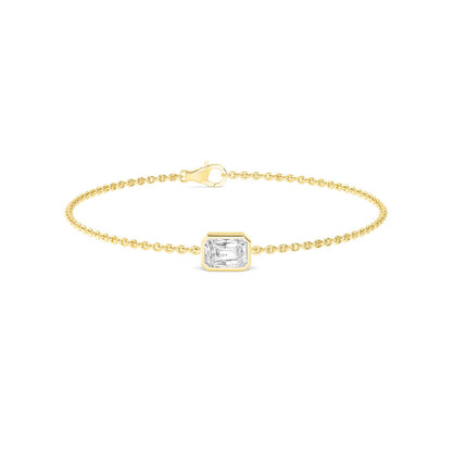Yellow Gold / 1.00ct Lab Grown Diamond Chain Bracelet