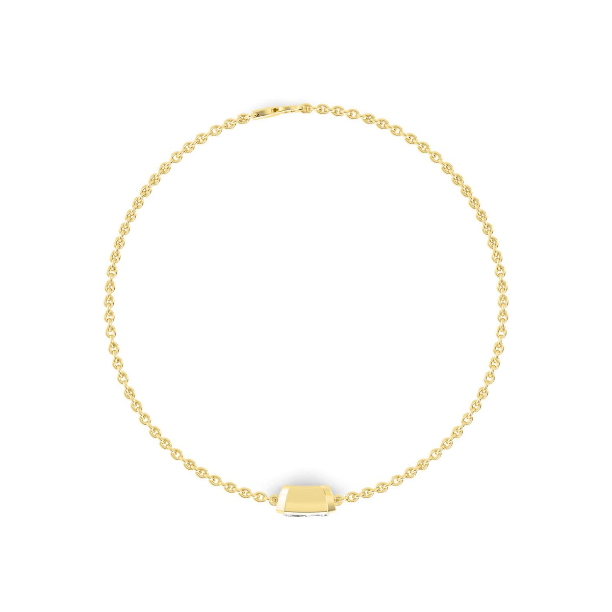 Yellow Gold / 1.00ct Lab Grown Diamond Chain Bracelet