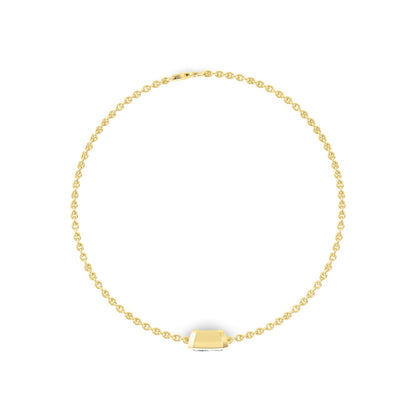 Yellow Gold / 1.00ct Lab Grown Diamond Chain Bracelet