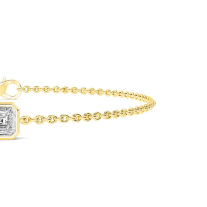 Yellow Gold / 1.00ct Lab Grown Diamond Chain Bracelet