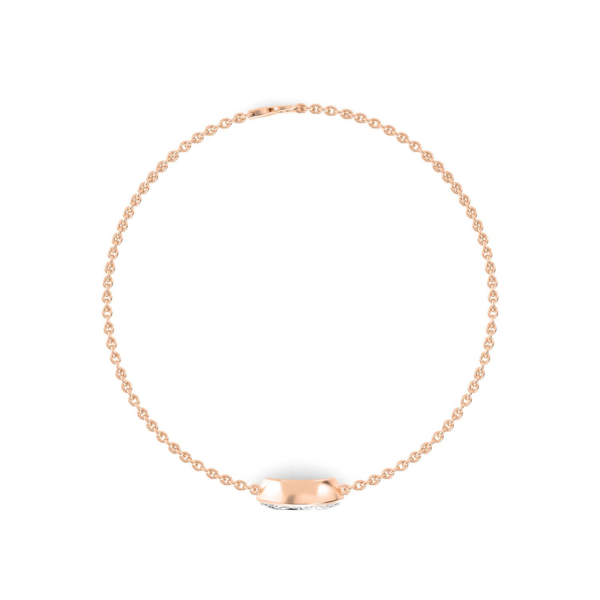 Rose Gold / 1.00ct Lab Grown Diamond Chain Bracelet