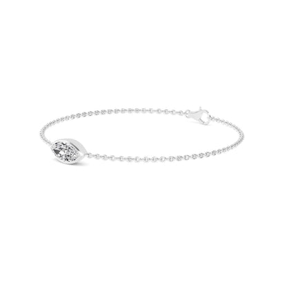 White Gold / 1.00ct Lab Grown Diamond Chain Bracelet