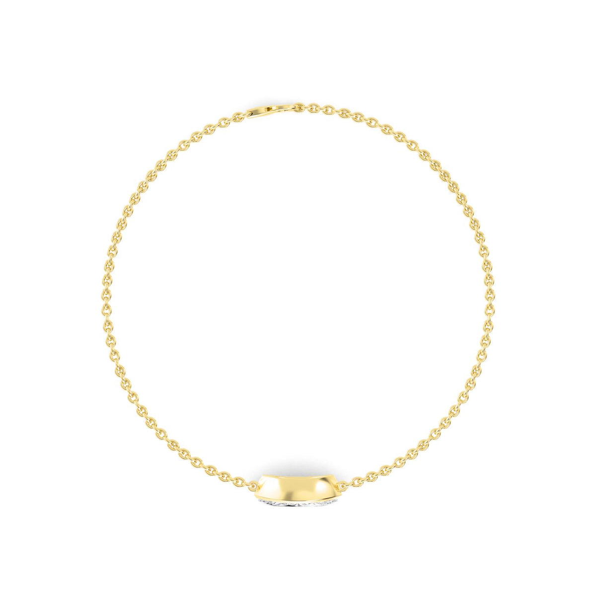 Yellow Gold / 1.00ct Lab Grown Diamond Chain Bracelet