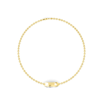 Yellow Gold / 1.00ct Lab Grown Diamond Chain Bracelet