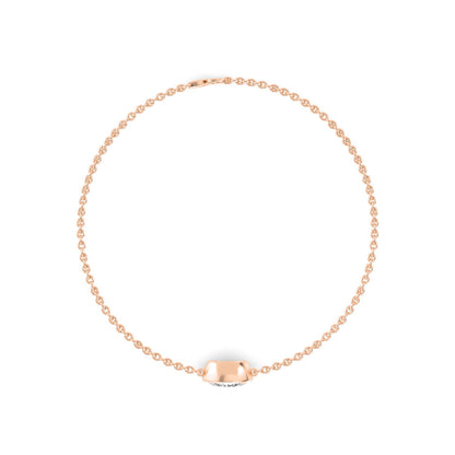 Rose Gold / 1.00ct Lab Grown Diamond Chain Bracelet