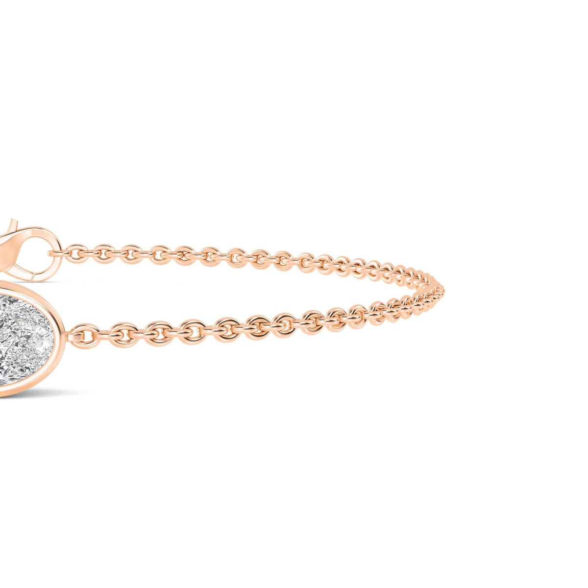 Rose Gold / 1.00ct Lab Grown Diamond Chain Bracelet