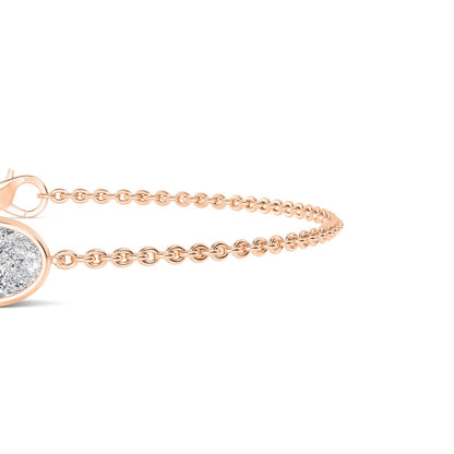 Rose Gold / 1.00ct Lab Grown Diamond Chain Bracelet