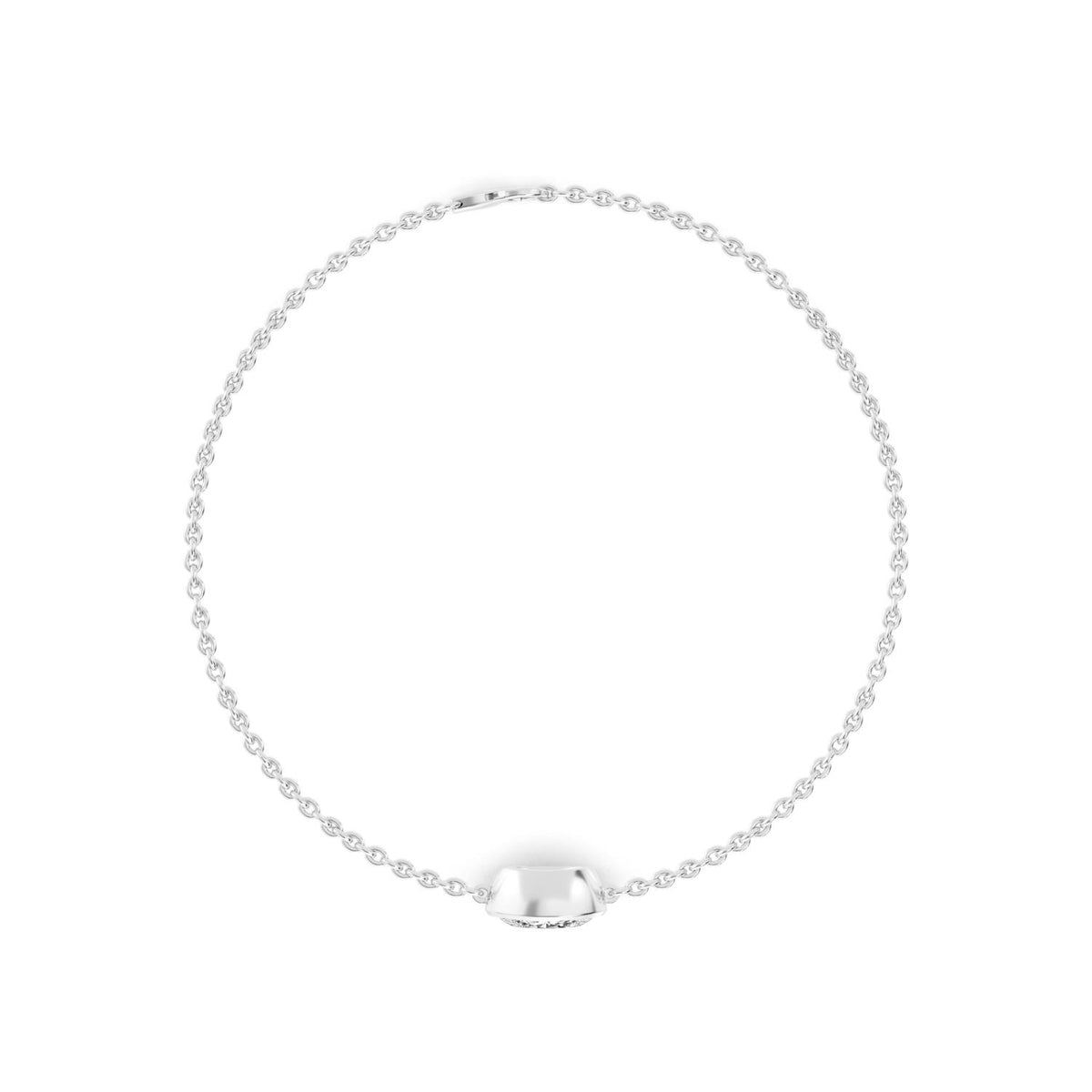 White Gold / 1.00ct Lab Grown Diamond Chain Bracelet