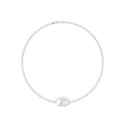 White Gold / 1.00ct Lab Grown Diamond Chain Bracelet