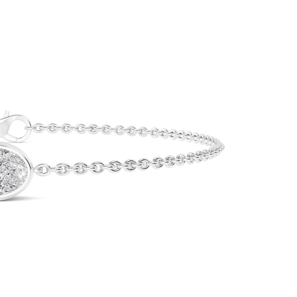 White Gold / 1.00ct Lab Grown Diamond Chain Bracelet
