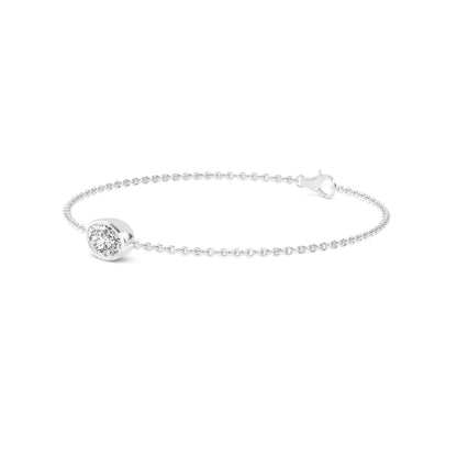 White Gold / 1.00ct Lab Grown Diamond Chain Bracelet