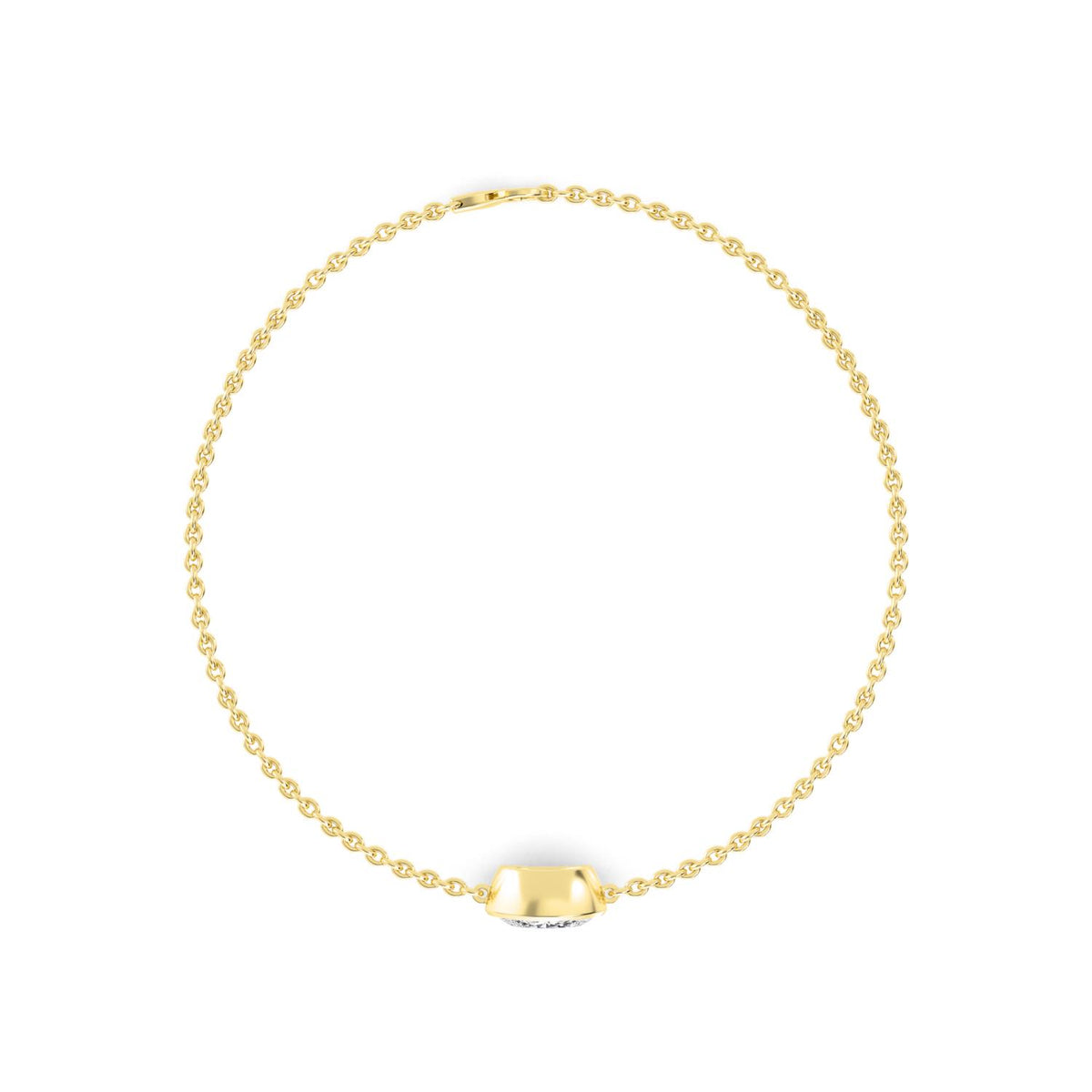 Yellow Gold / 1.00ct Lab Grown Diamond Chain Bracelet
