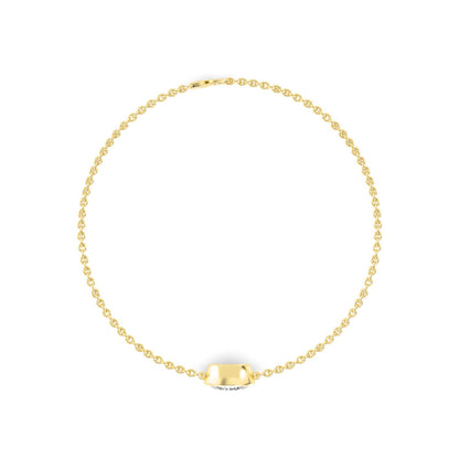 Yellow Gold / 1.00ct Lab Grown Diamond Chain Bracelet