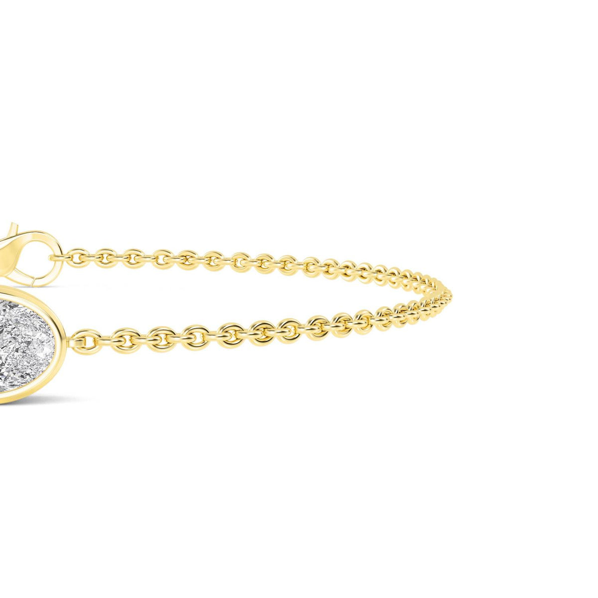 Yellow Gold / 1.00ct Lab Grown Diamond Chain Bracelet