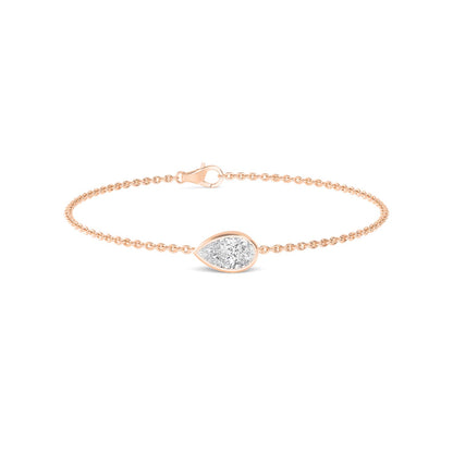 Rose Gold / 1.00ct Lab Grown Diamond Chain Bracelet