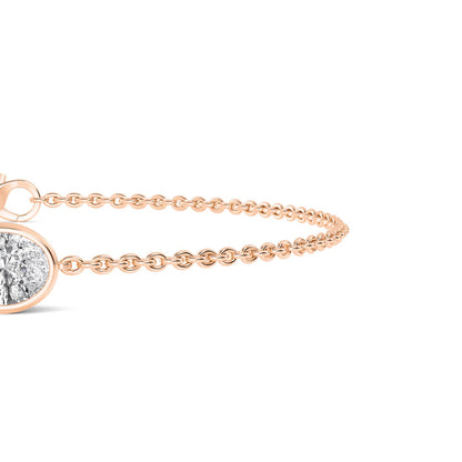 Rose Gold / 1.00ct Lab Grown Diamond Chain Bracelet