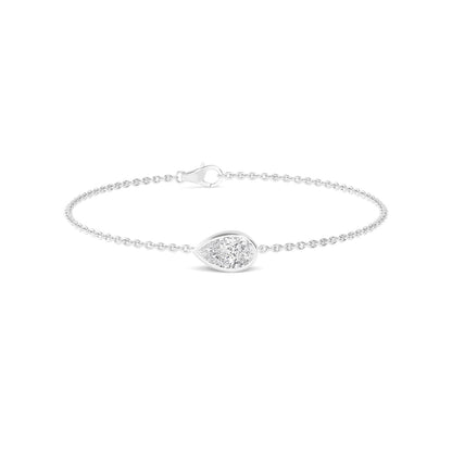 White Gold / 1.00ct Lab Grown Diamond Chain Bracelet