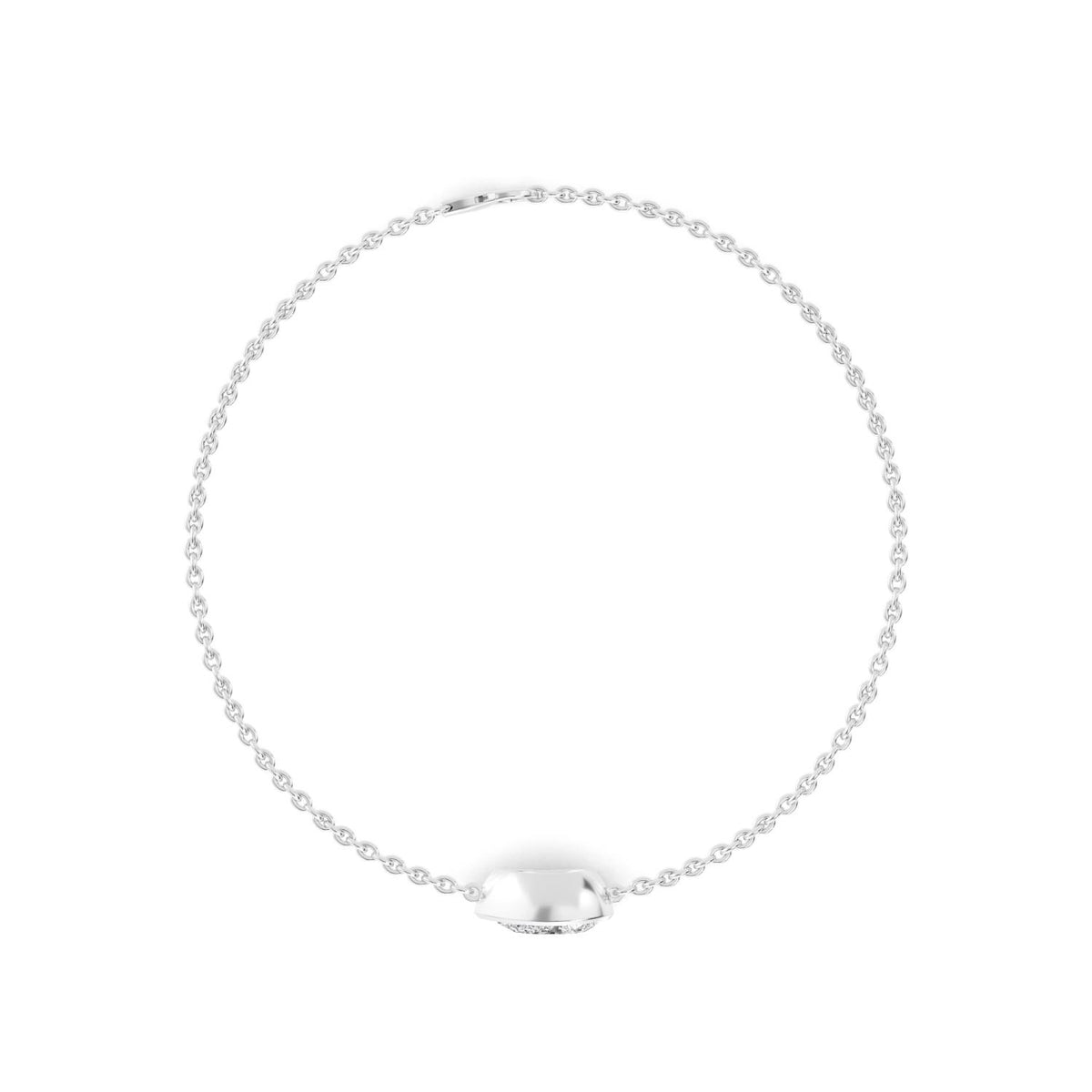 White Gold / 1.00ct Lab Grown Diamond Chain Bracelet