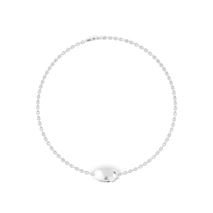 White Gold / 1.00ct Lab Grown Diamond Chain Bracelet