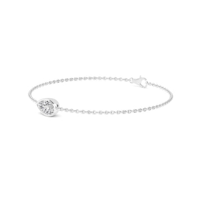 White Gold / 1.00ct Lab Grown Diamond Chain Bracelet