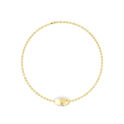 Yellow Gold / 1.00ct Lab Grown Diamond Chain Bracelet