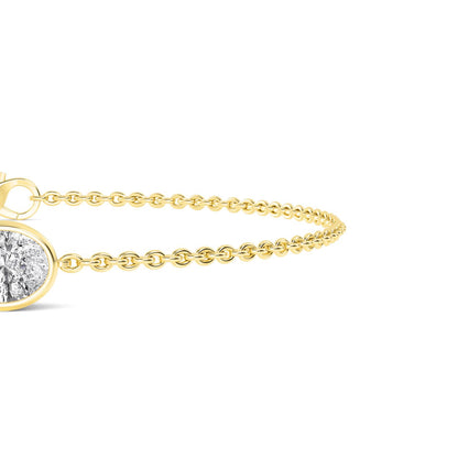 Yellow Gold / 1.00ct Lab Grown Diamond Chain Bracelet