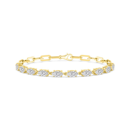 Yellow Gold / 4.21ct Lab Grown Diamond Bracelet