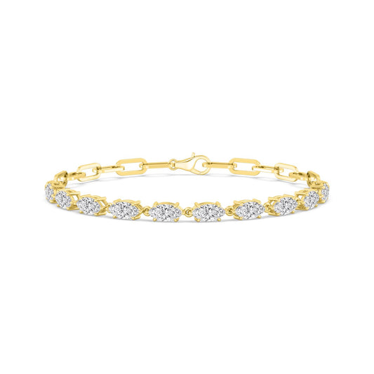 Yellow Gold / 4.21ct Lab Grown Diamond Bracelet