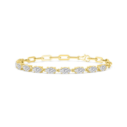 Yellow Gold / 4.21ct Lab Grown Diamond Bracelet
