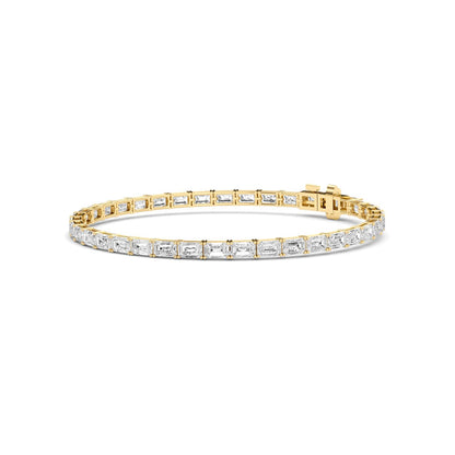 Yellow Gold / 7.21ct Lab Grown Diamond Tennis Bracelet