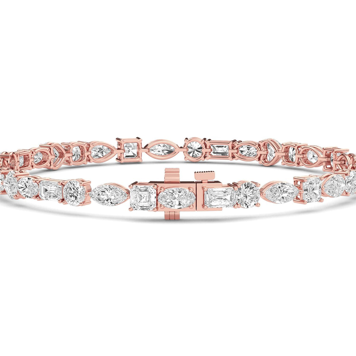 Rose Gold / 8.03ct Lab Grown Diamond Tennis Bracelet