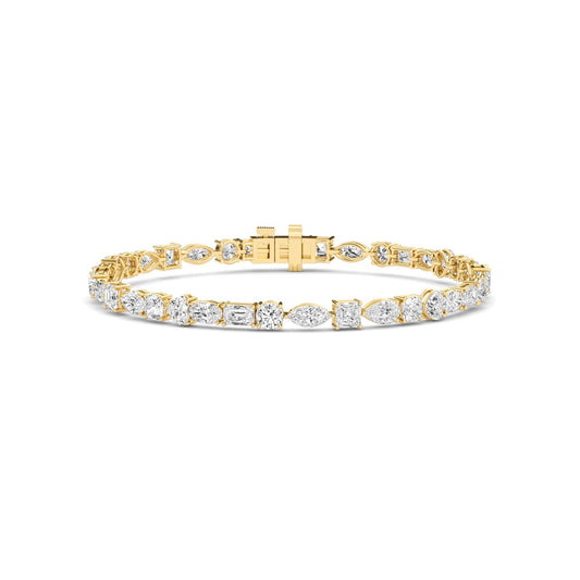 Yellow Gold / 8.03ct Lab Grown Diamond Tennis Bracelet