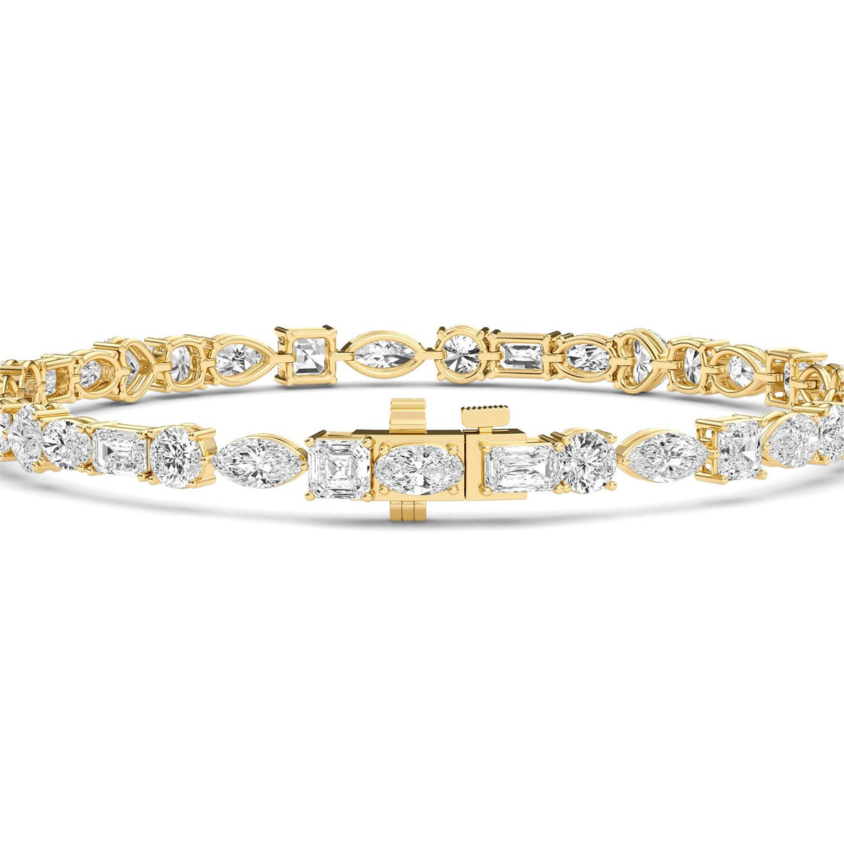 Yellow Gold / 8.03ct Lab Grown Diamond Tennis Bracelet