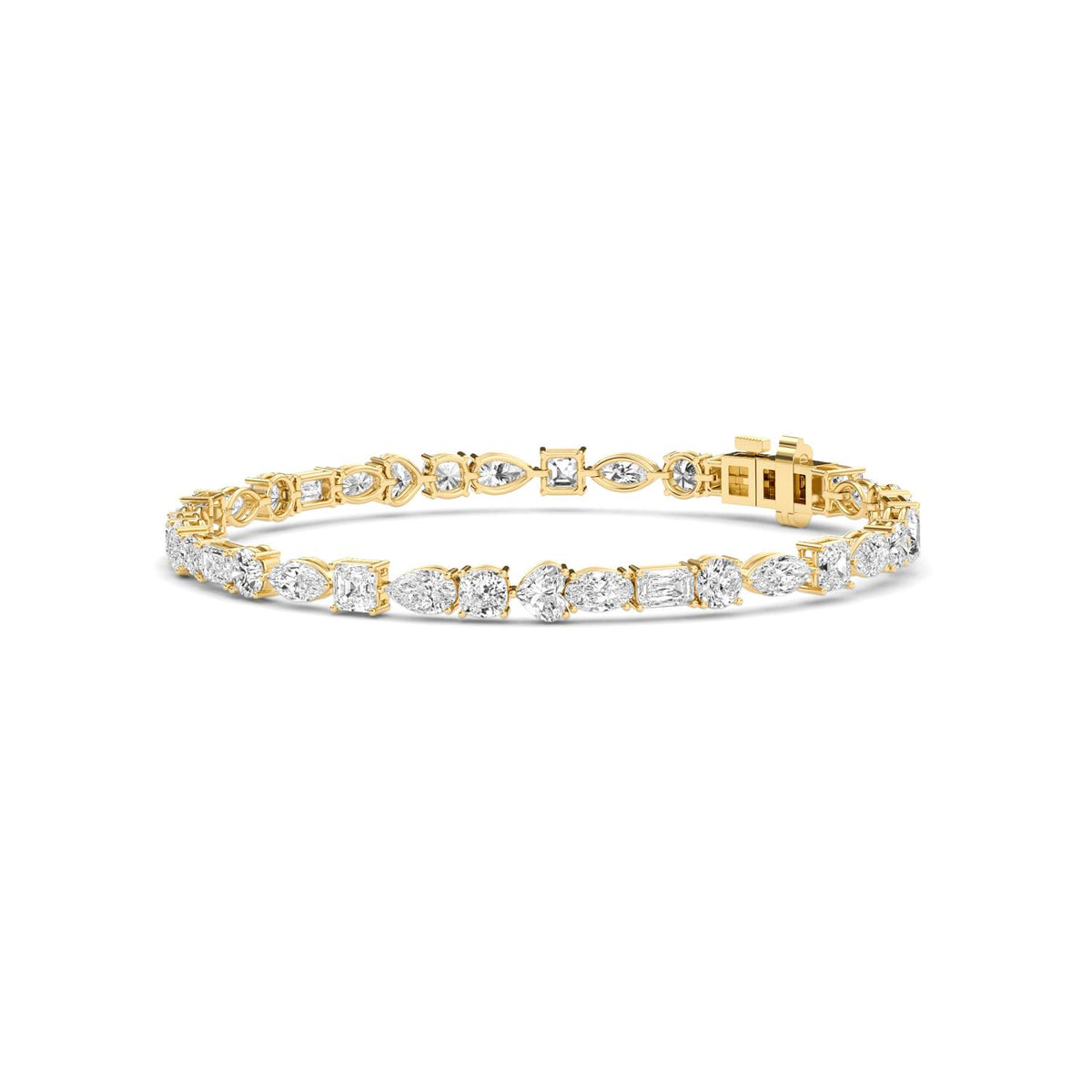 Yellow Gold / 8.03ct Lab Grown Diamond Tennis Bracelet