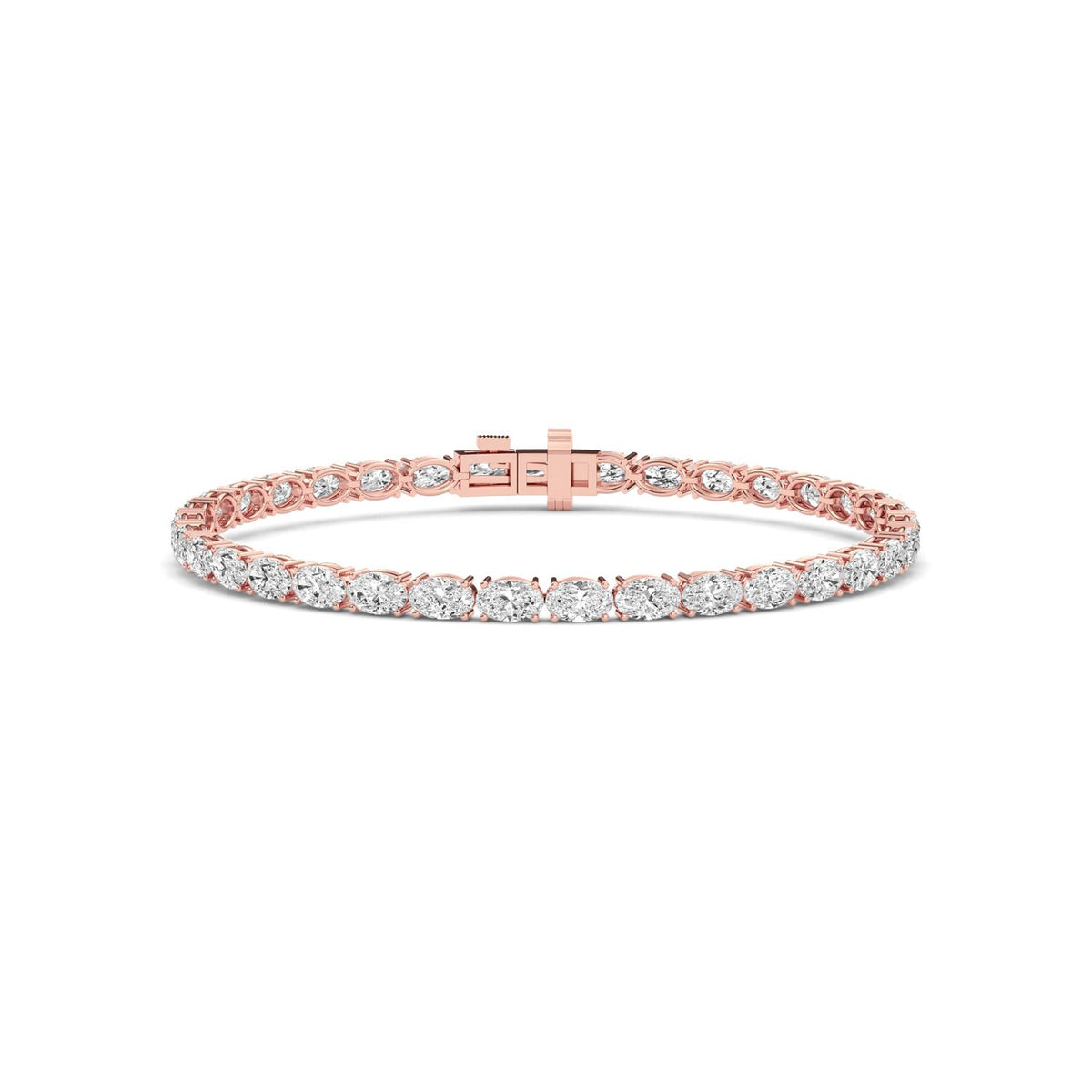 Rose Gold / 6.57ct Lab Grown Diamond Tennis Bracelet