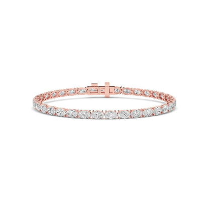 Rose Gold / 6.57ct Lab Grown Diamond Tennis Bracelet