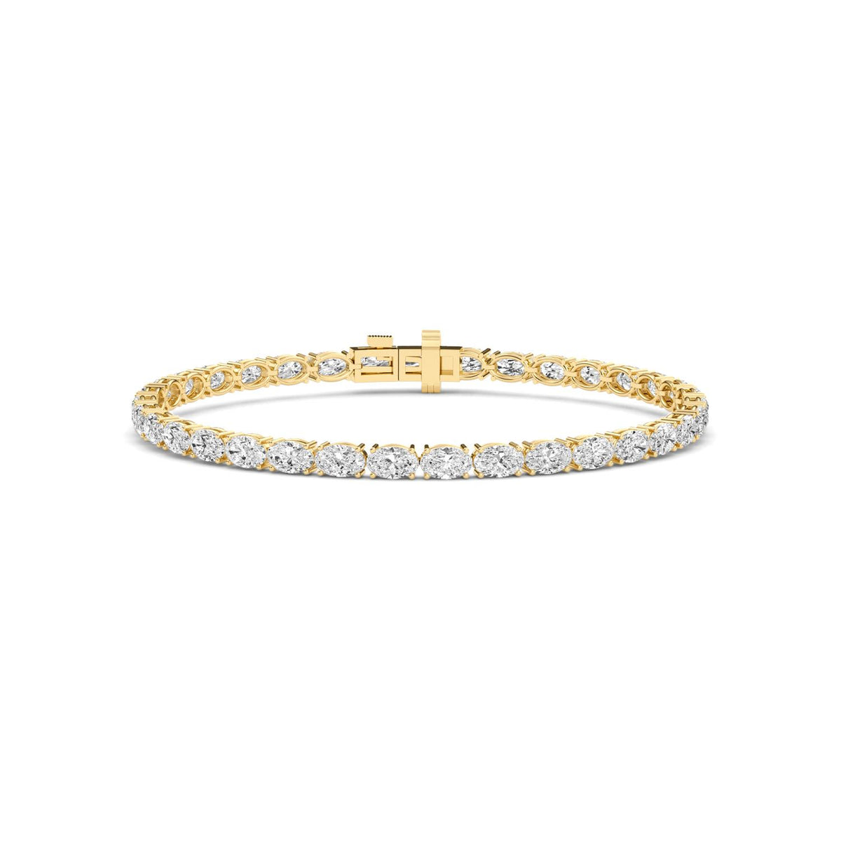 Yellow Gold / 6.57ct Lab Grown Diamond Tennis Bracelet