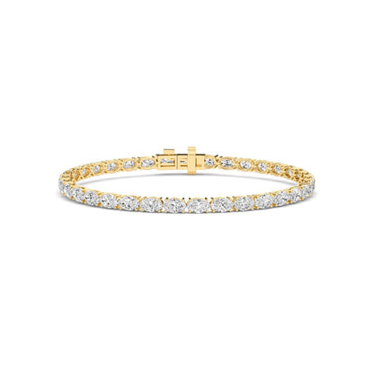 Yellow Gold / 6.57ct Lab Grown Diamond Tennis Bracelet