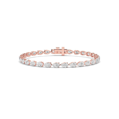 Rose Gold / 5.61ct Lab Grown Diamond Tennis Bracelet