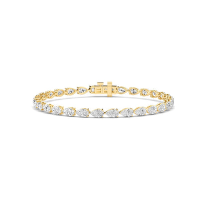 Yellow Gold / 5.61ct Lab Grown Diamond Tennis Bracelet