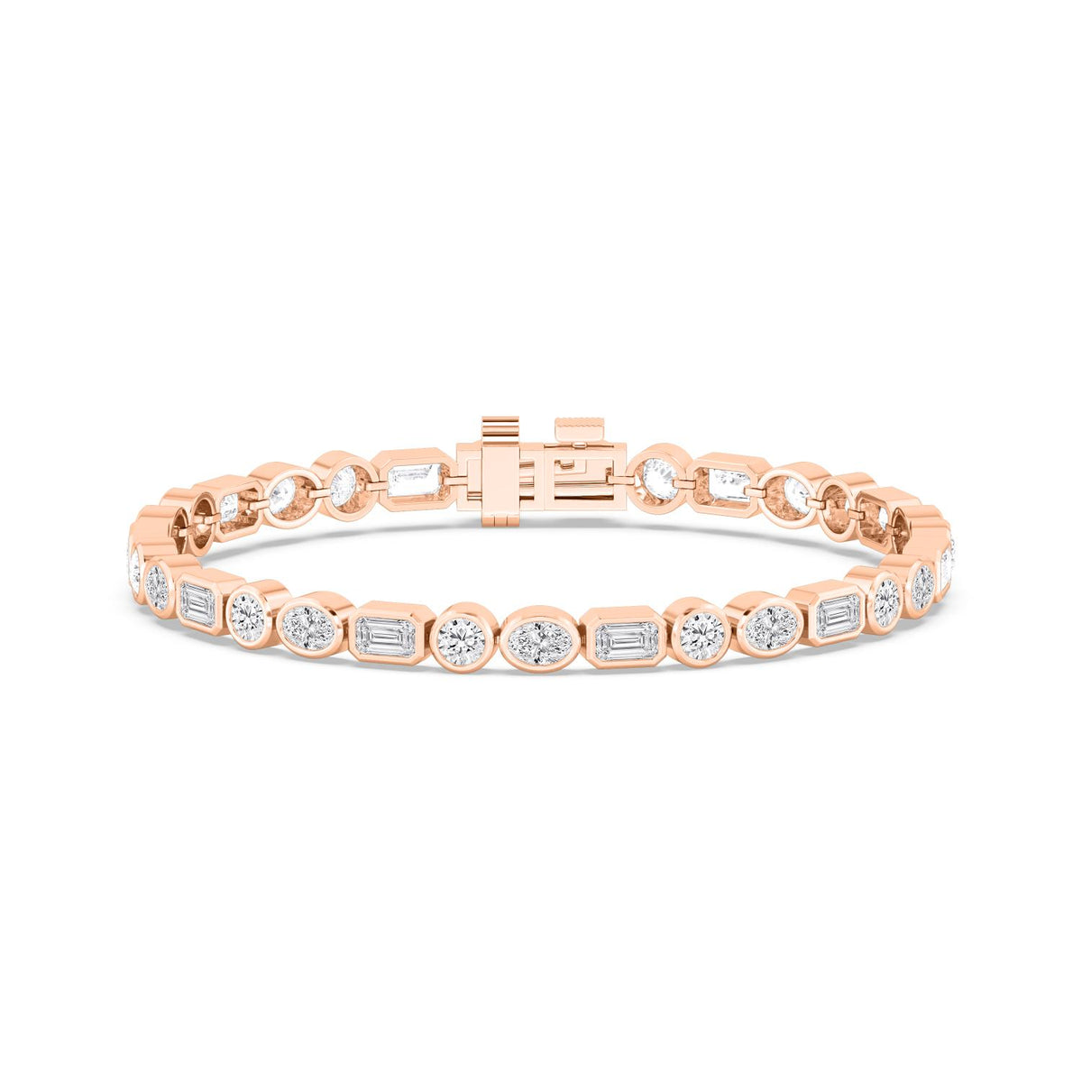 Rose Gold / Lab Grown Diamond Bezel Bracelet