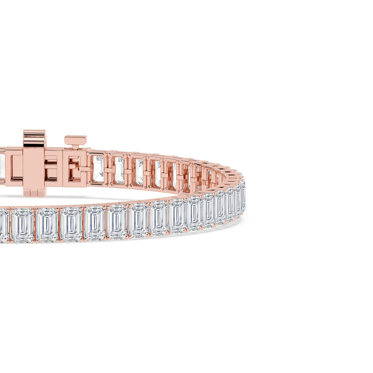 Rose Gold / 12.72ct Lab Grown Diamond Tennis Bracelet