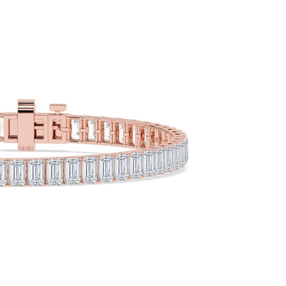 Rose Gold / 10.82ct Lab Grown Diamond Tennis Bracelet