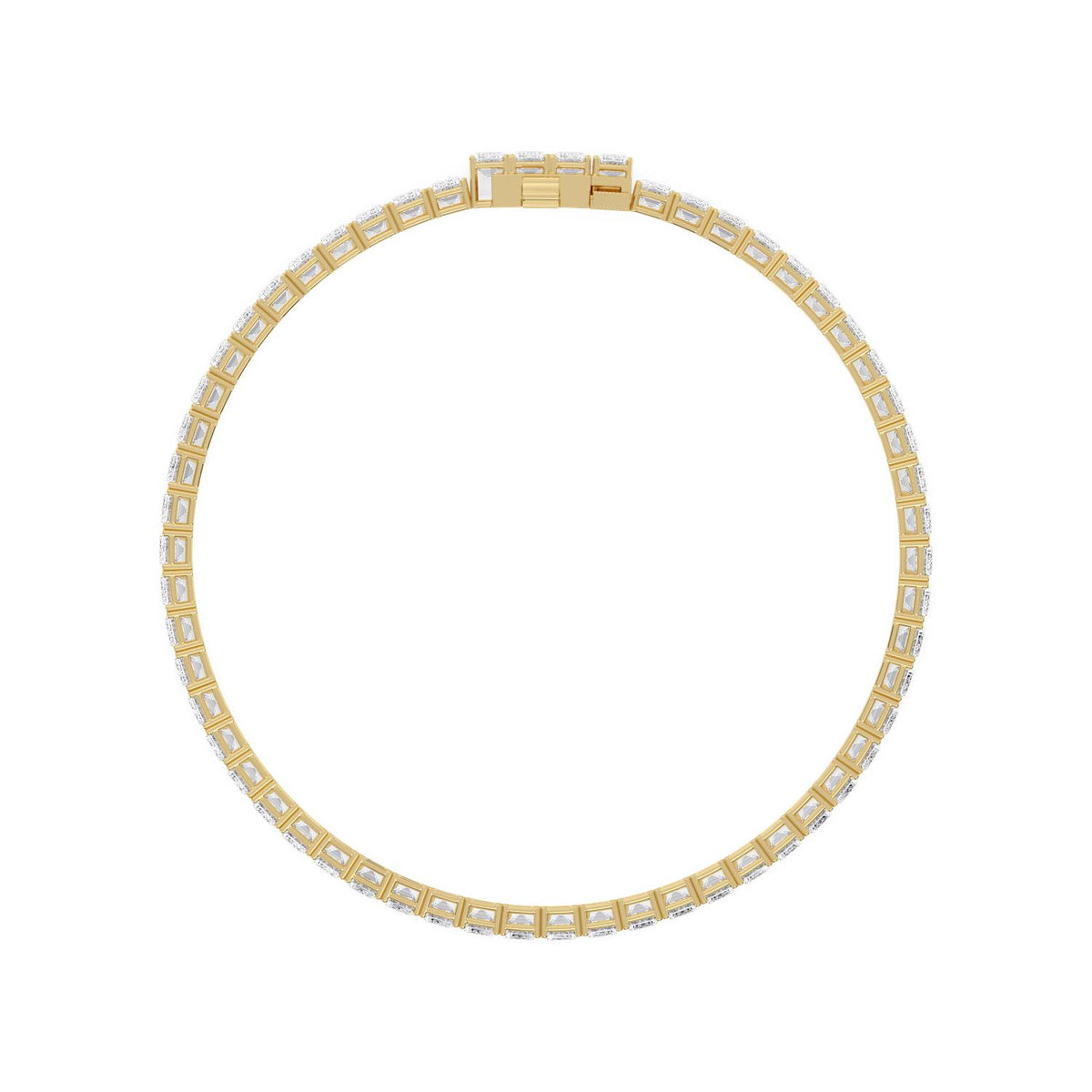 Yellow Gold / 12.72ct Lab Grown Diamond Tennis Bracelet