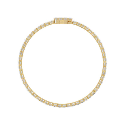 Yellow Gold / 10.82ct Lab Grown Diamond Tennis Bracelet