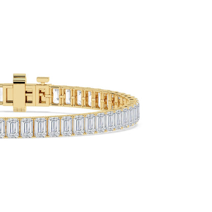 Yellow Gold / 12.72ct Lab Grown Diamond Tennis Bracelet