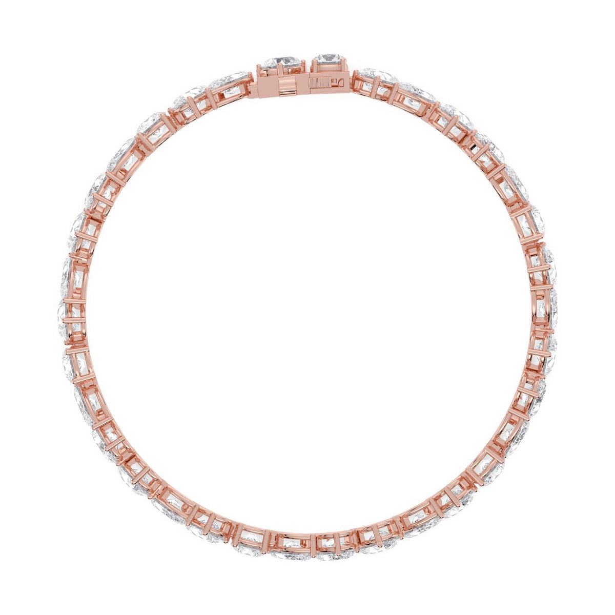 Rose Gold / 12.95ct Lab Grown Diamond Tennis Bracelet
