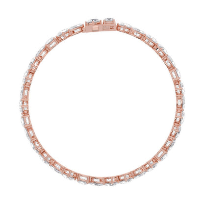Rose Gold / 12.95ct Lab Grown Diamond Tennis Bracelet